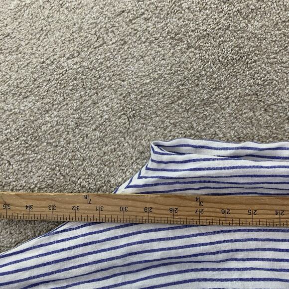 Madewell The Harlow Wide-Leg Pant in 100% Linen Size 0 Striped 29" Inseam 56-10 - Picture 8 of 9